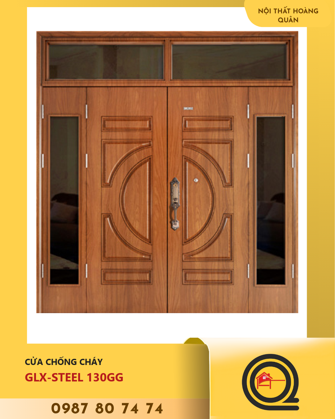 Cửa Thép Vân Gỗ GLX-STEEL 130GG